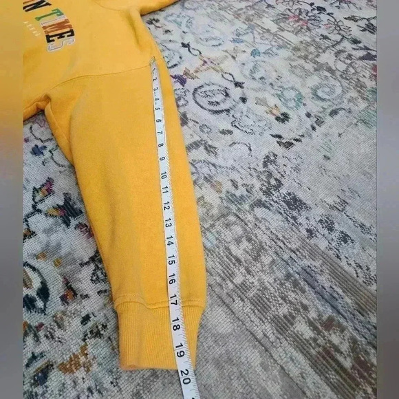 Forever 21 Men's Canary Yellow Pullover Hoody Sweatshirt Outerwear, sz SM - Picture 6 of 15